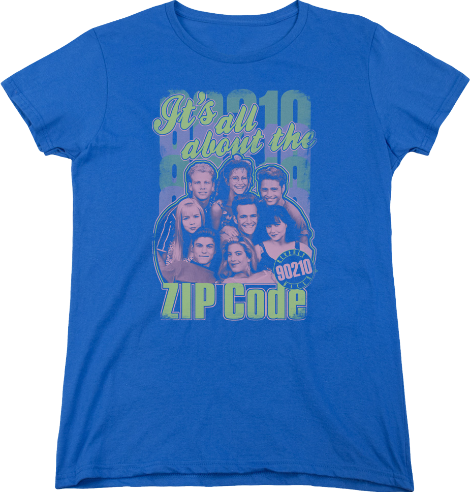 Womens It's All About The Zip Code Beverly Hills 90210 Shirt product image 1