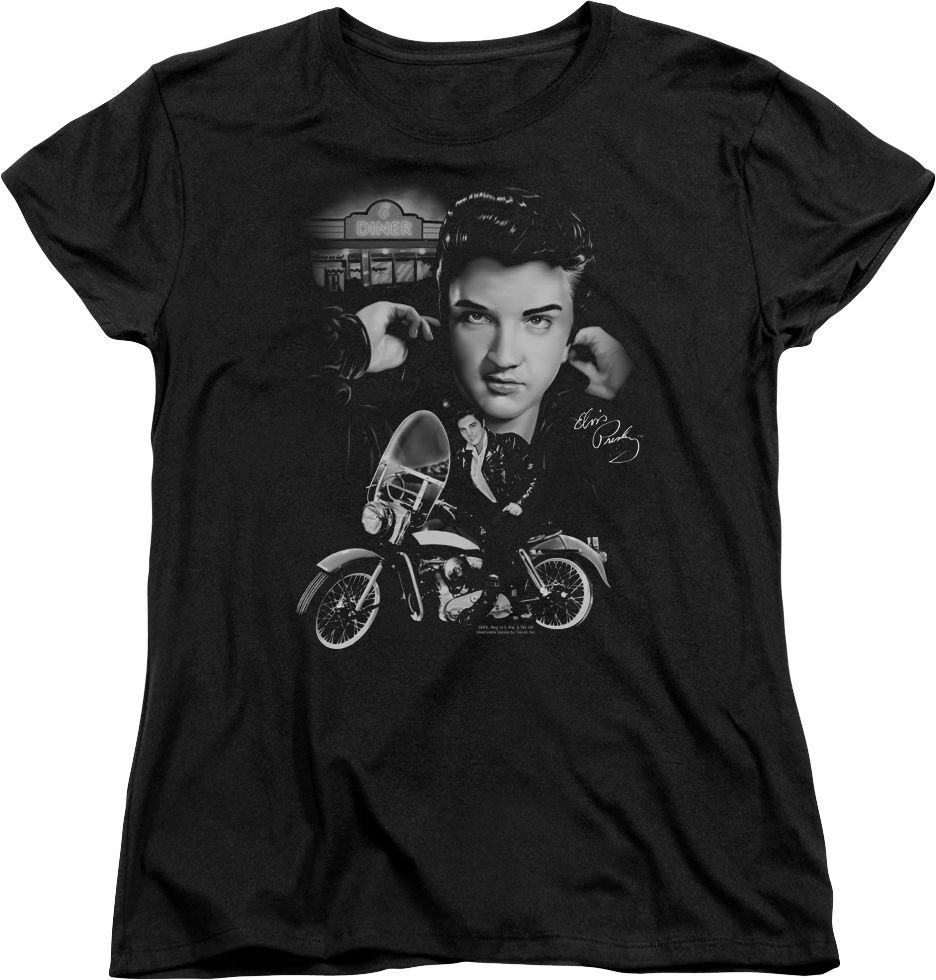 Womens Motorcycle Elvis Presley Shirt product image 1