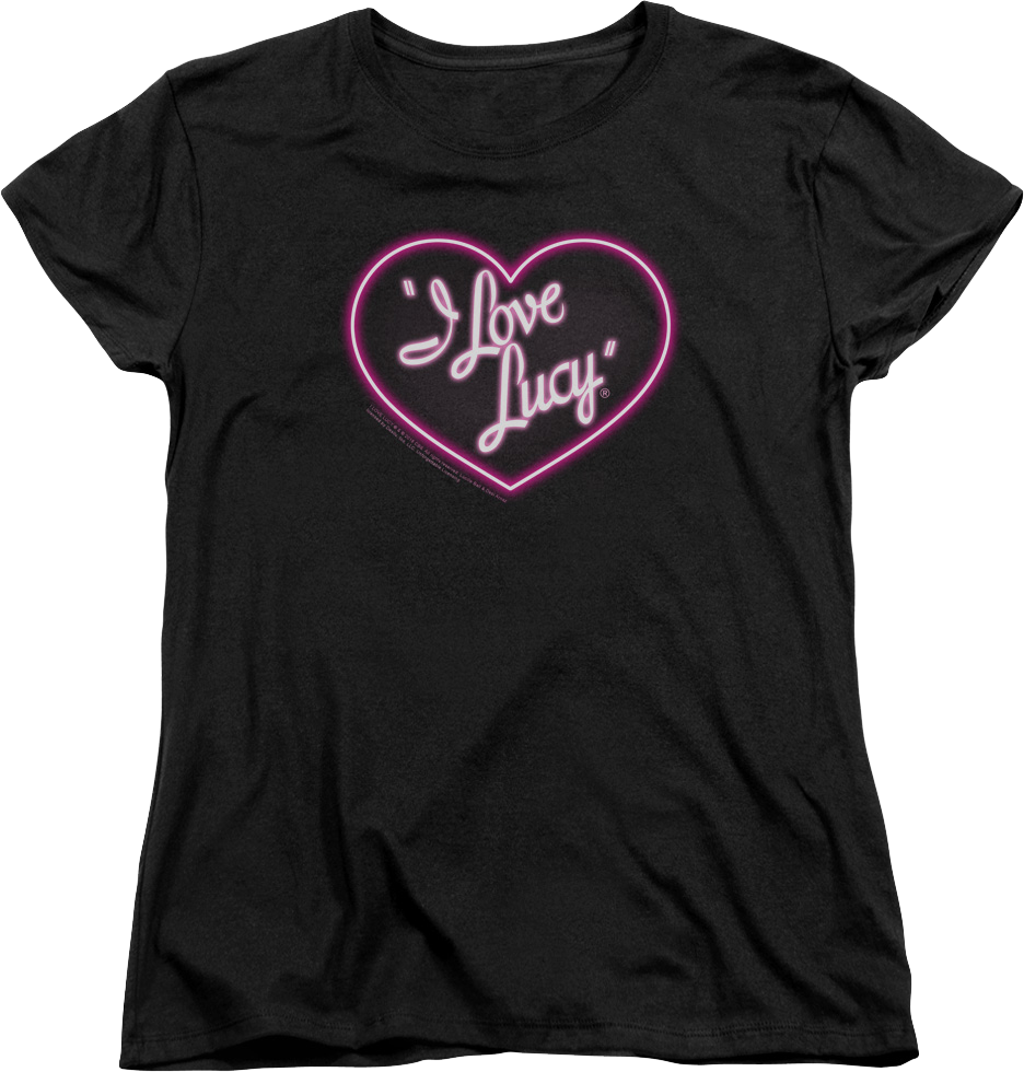 Womens Neon Logo I Love Lucy Shirt product image 1