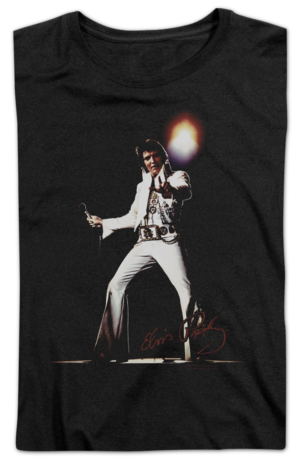Womens White Jumpsuit Elvis Presley Shirt product image 2