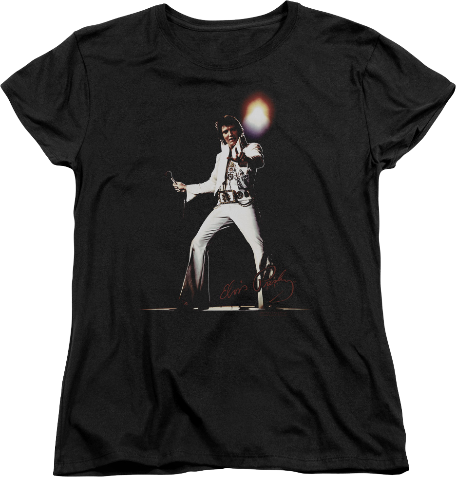 Womens White Jumpsuit Elvis Presley Shirt product image 1