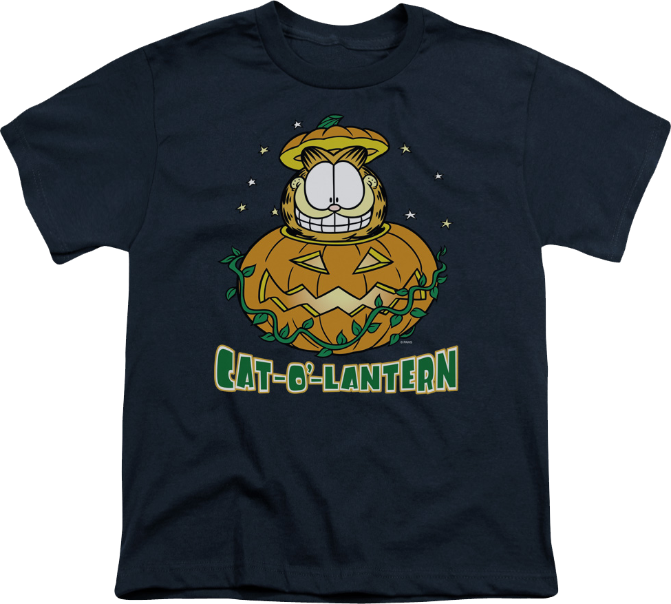 Youth Cat-O'-Lantern Garfield Shirt product image 1