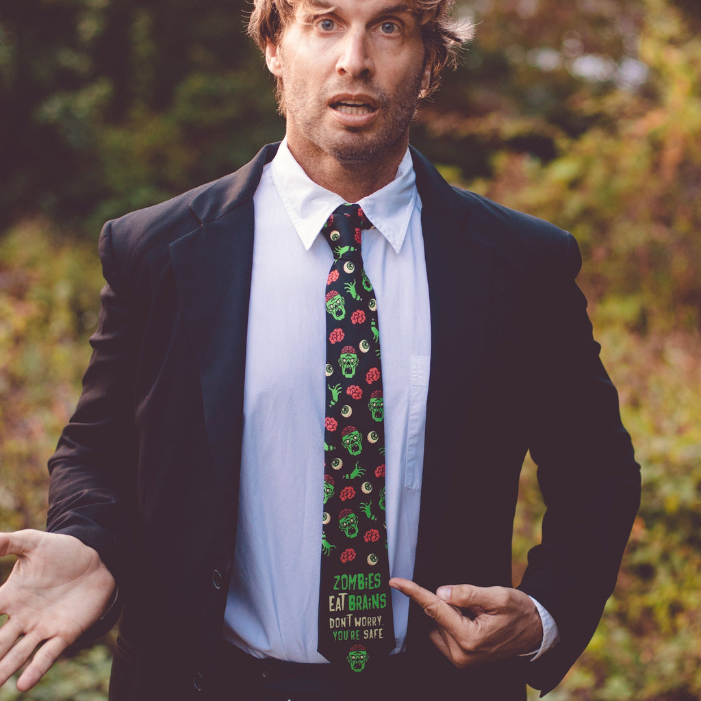 Zombies Eat Brains Tie
